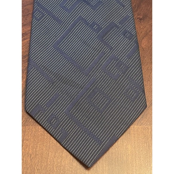 Vintage Bvlgari Blue White Men’s Neck Tie